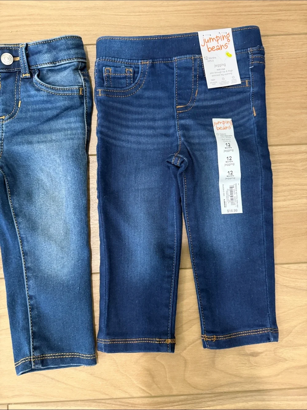 jumping beans Kids 3-Pack Jeggings in Black and Two Blues